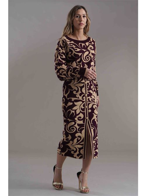 Gonna in misto lana Love To Love by Gai Mattiolo | LV2014BEIGE/VINO